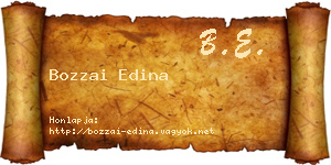 Bozzai Edina névjegykártya