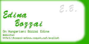 edina bozzai business card